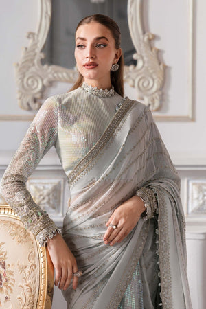 3 Piece Unstitched Embroidered Chiffon Suit | BD - 3005 - NEW NAMAL PRET