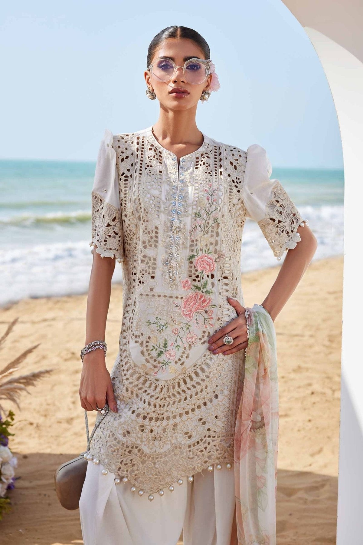 3 Piece Unstitched Embroidered Lawn Suit | EID LAWN - 25 - 07 - NEW NAMAL PRET