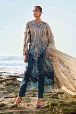 3 Piece Unstitched Embroidered Lawn Suit | EID LAWN - 25 - 08 - NEW NAMAL PRET