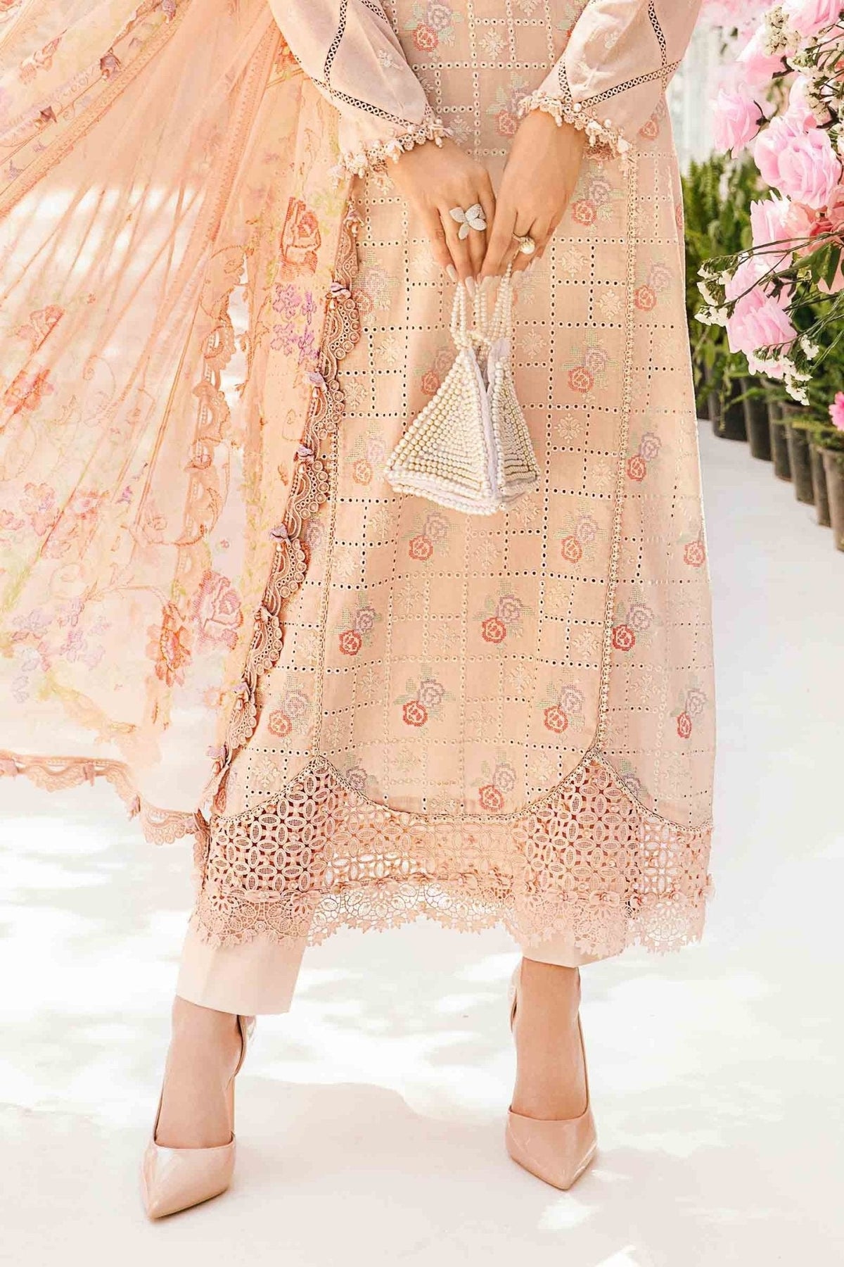 3 Piece Unstitched Embroidered Lawn Suit | MPT - 2601 - A - NEW NAMAL PRET