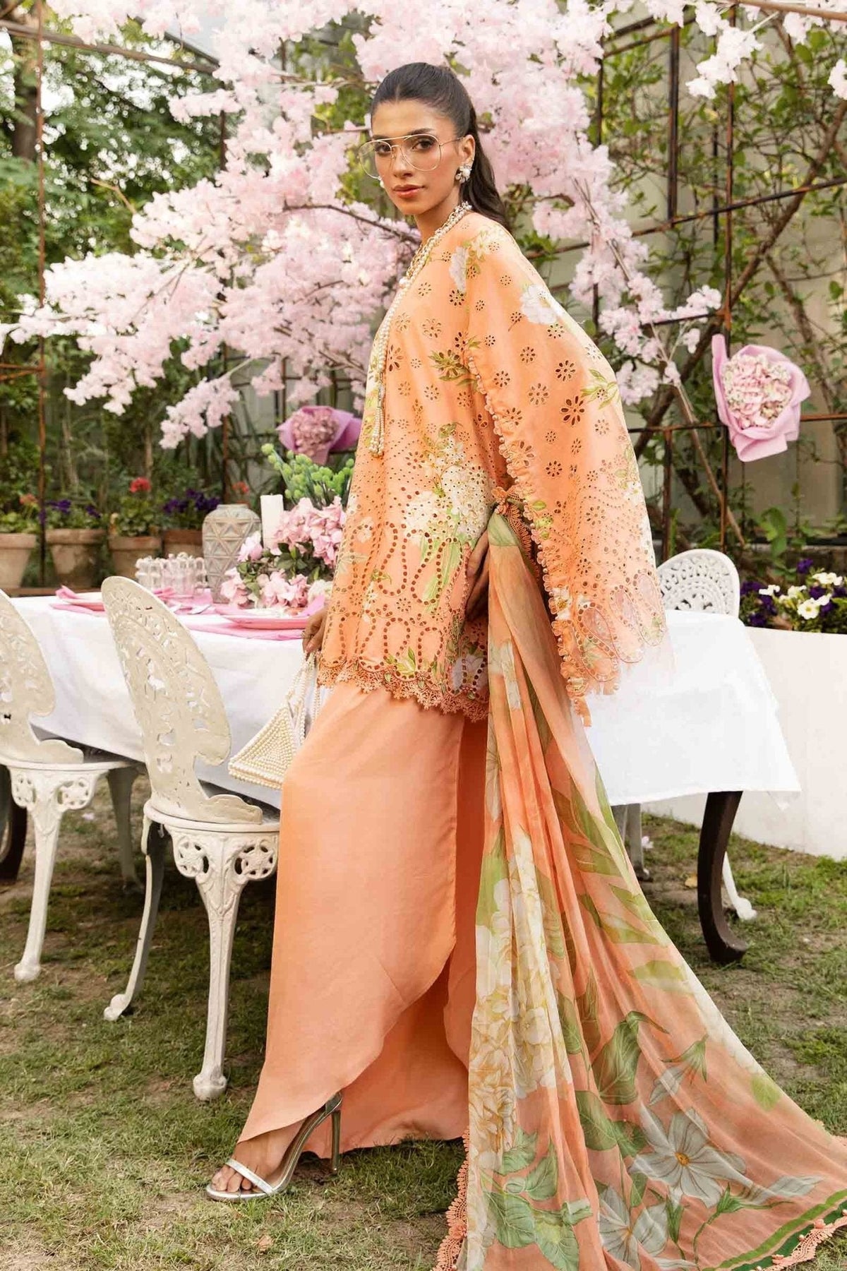 3 Piece Unstitched Embroidered Lawn Suit | MPT - 2602 - A - NEW NAMAL PRET