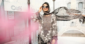 3 Piece Unstitched Embroidered Lawn Suit | MPT - 2608 - B - NEW NAMAL PRET