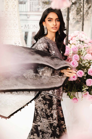3 Piece Unstitched Embroidered Lawn Suit | MPT - 2608 - B - NEW NAMAL PRET