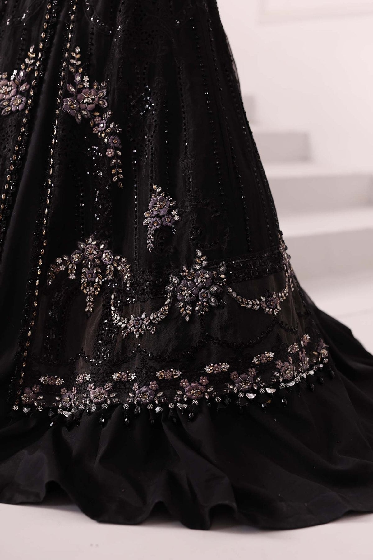 3 Piece Unstitched Embroidered Organza Suit | BD - 3004 - NEW NAMAL PRET