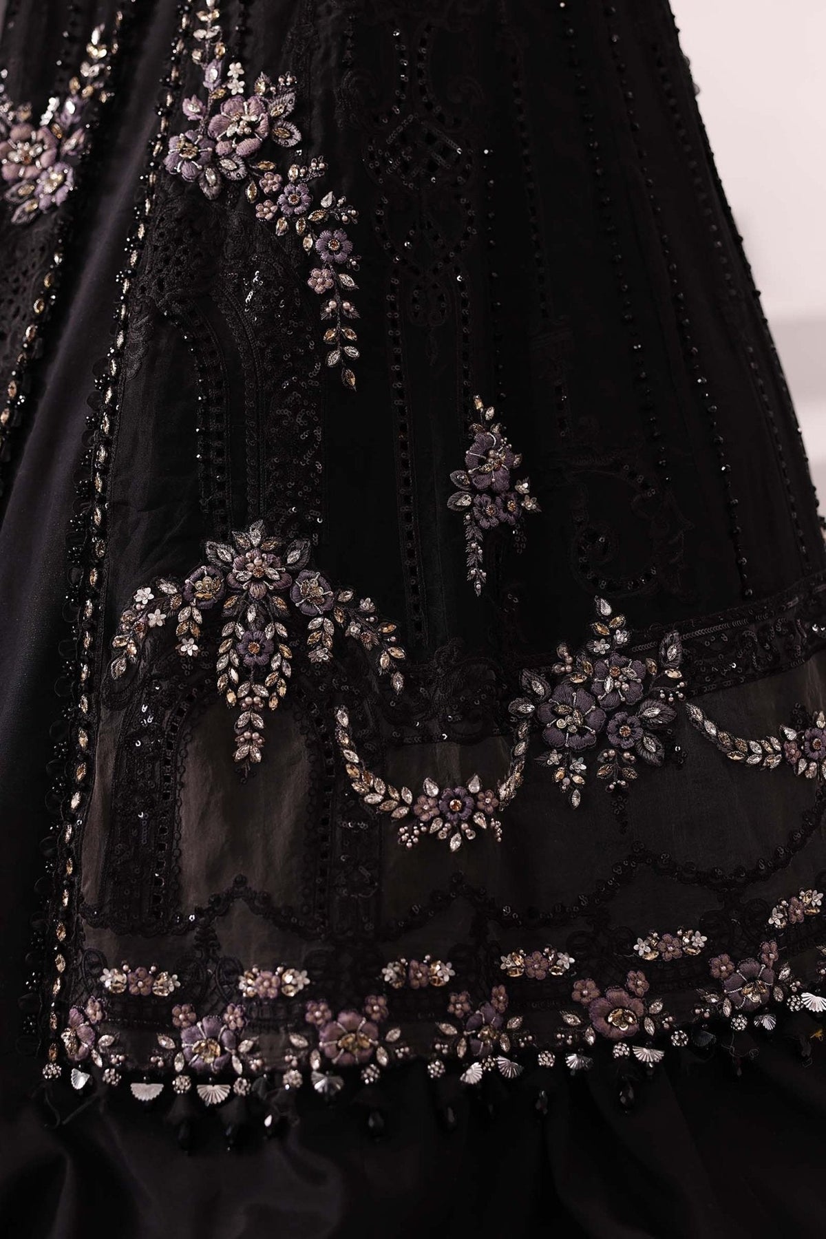 3 Piece Unstitched Embroidered Organza Suit | BD - 3004 - NEW NAMAL PRET