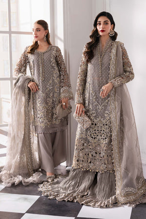 3 Piece Unstitched Embroidered Organza Suit | BD - 3006 - NEW NAMAL PRET