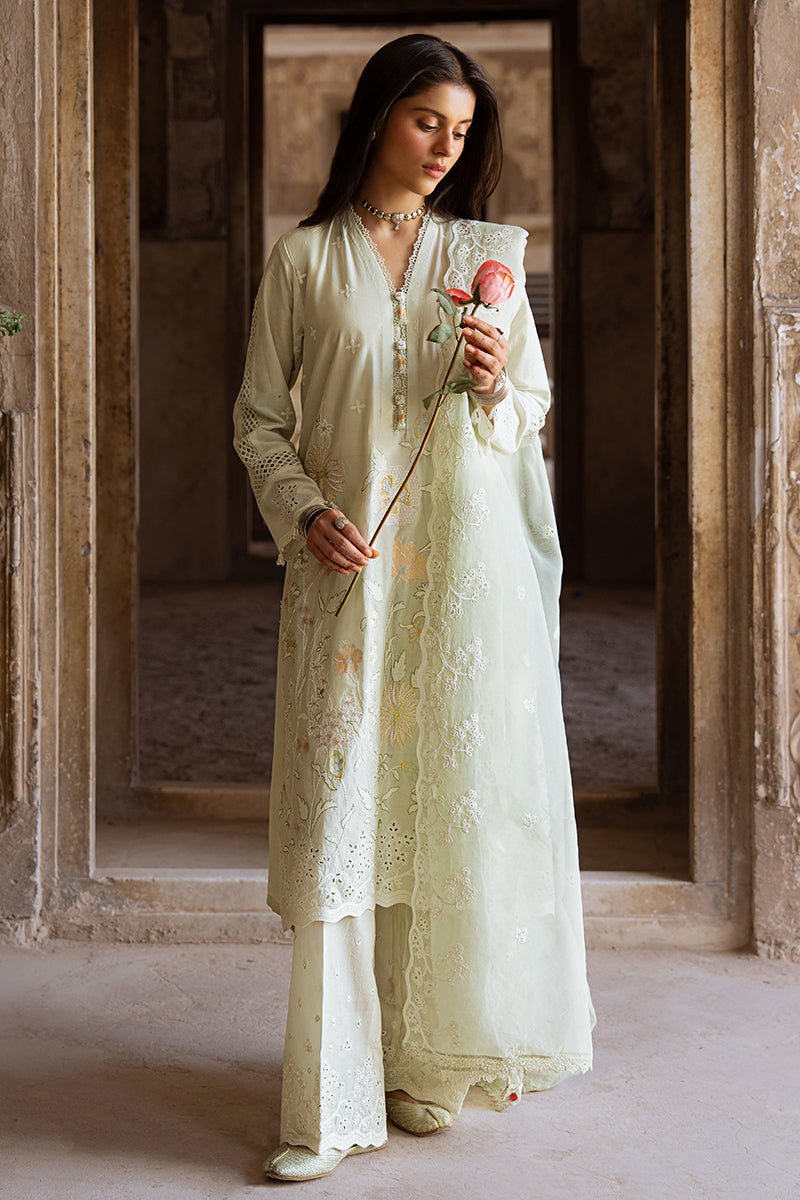 AQUA SERENITY - 3PC EMBROIDERED LAWN SUIT - NEW NAMAL PRET