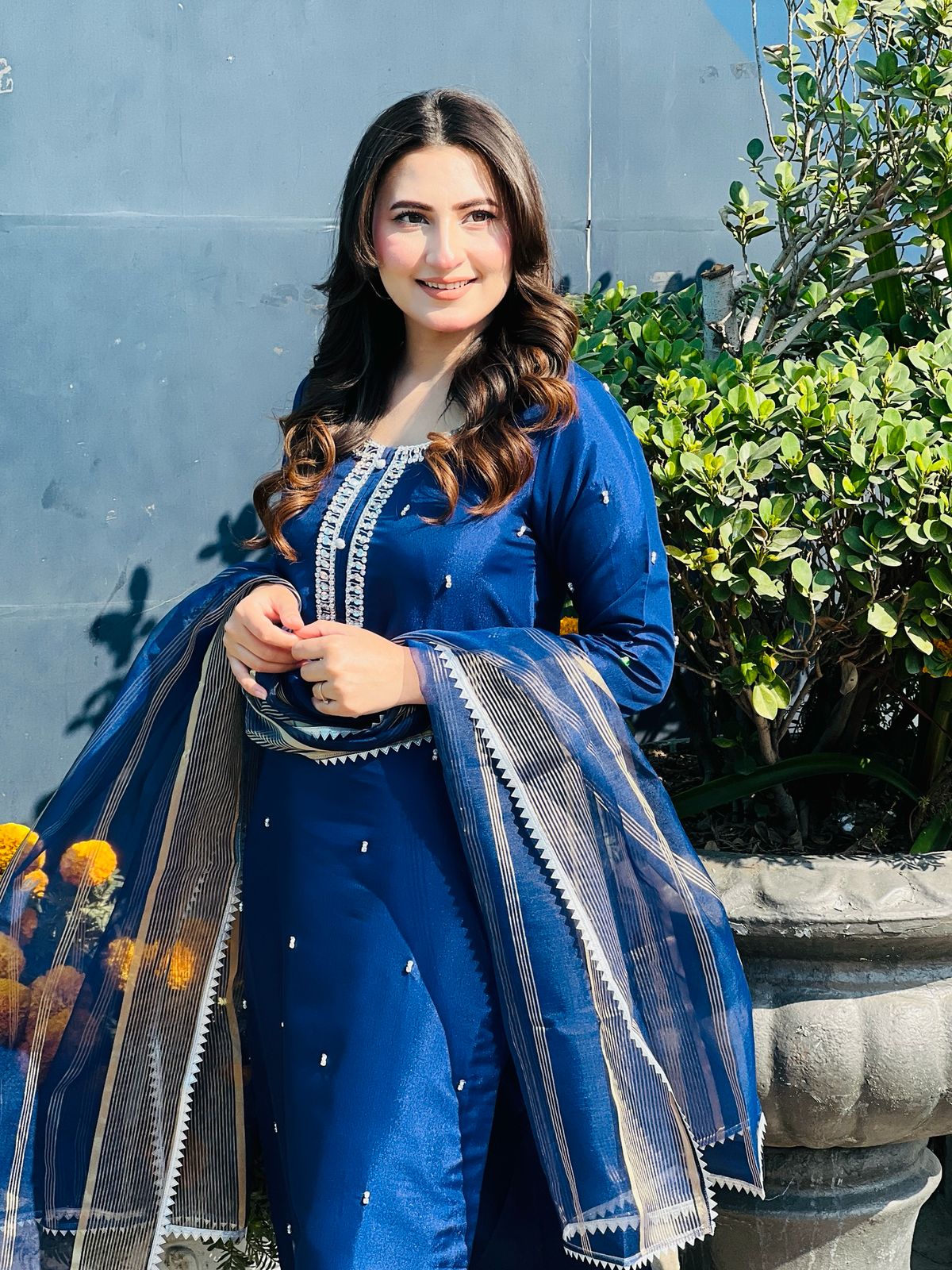 Cedar Dress with handwork 3PC - NEW NAMAL PRET