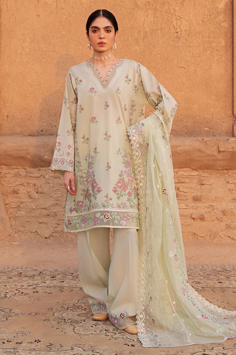 CITRINE AURA - 3PC PRINTED LAWN SUIT - NEW NAMAL PRET