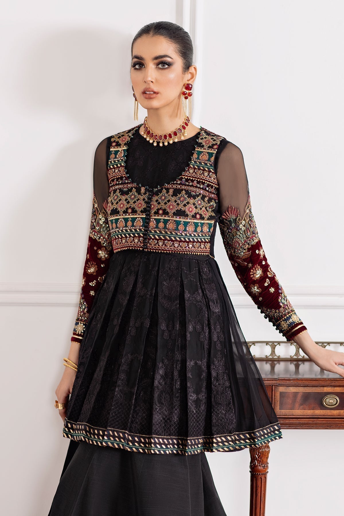 EMBROIDERED CHIFFON CH09 - 04 - NEW NAMAL PRET