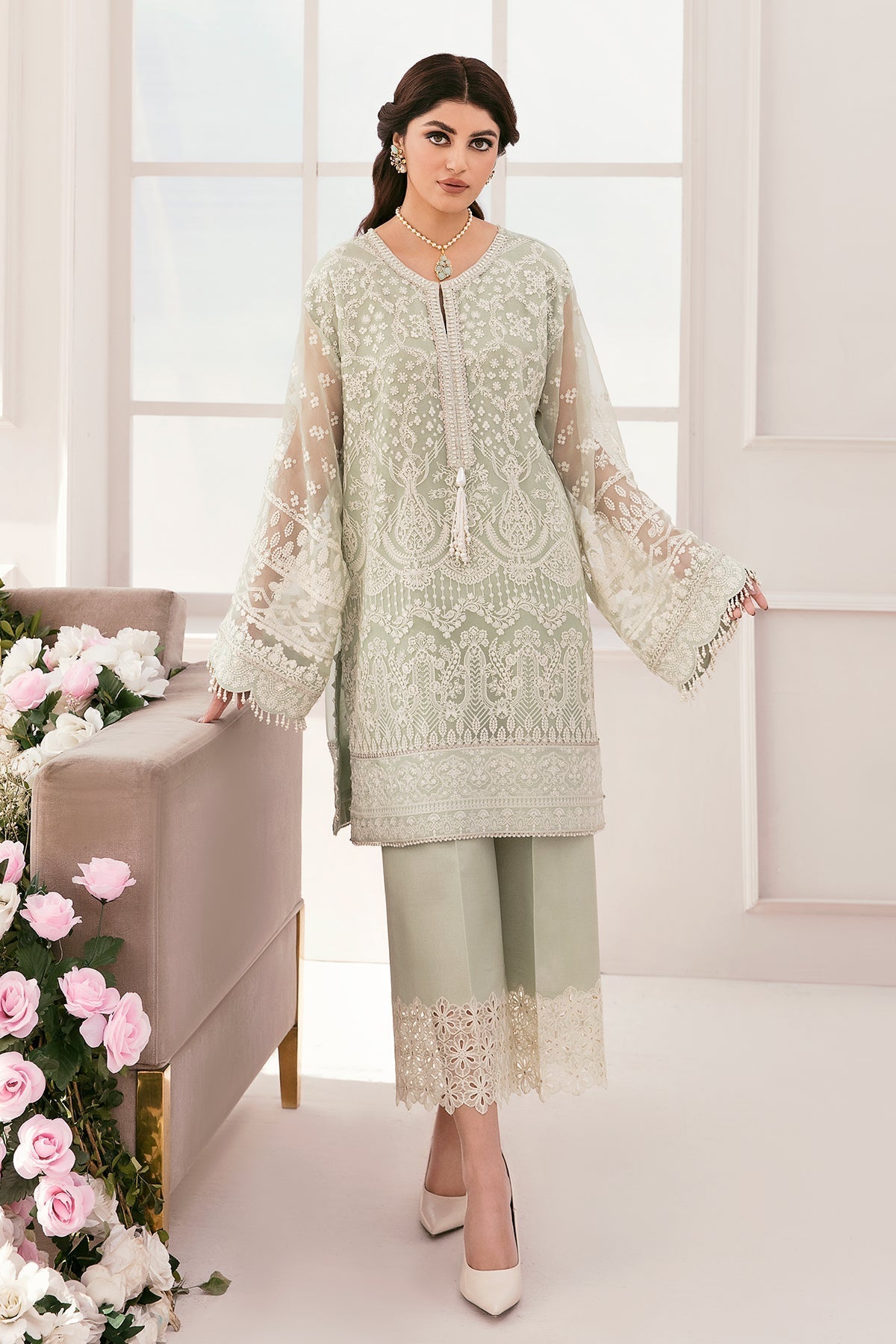 EMBROIDERED CHIFFON CH11 - 01 - NEW NAMAL PRET