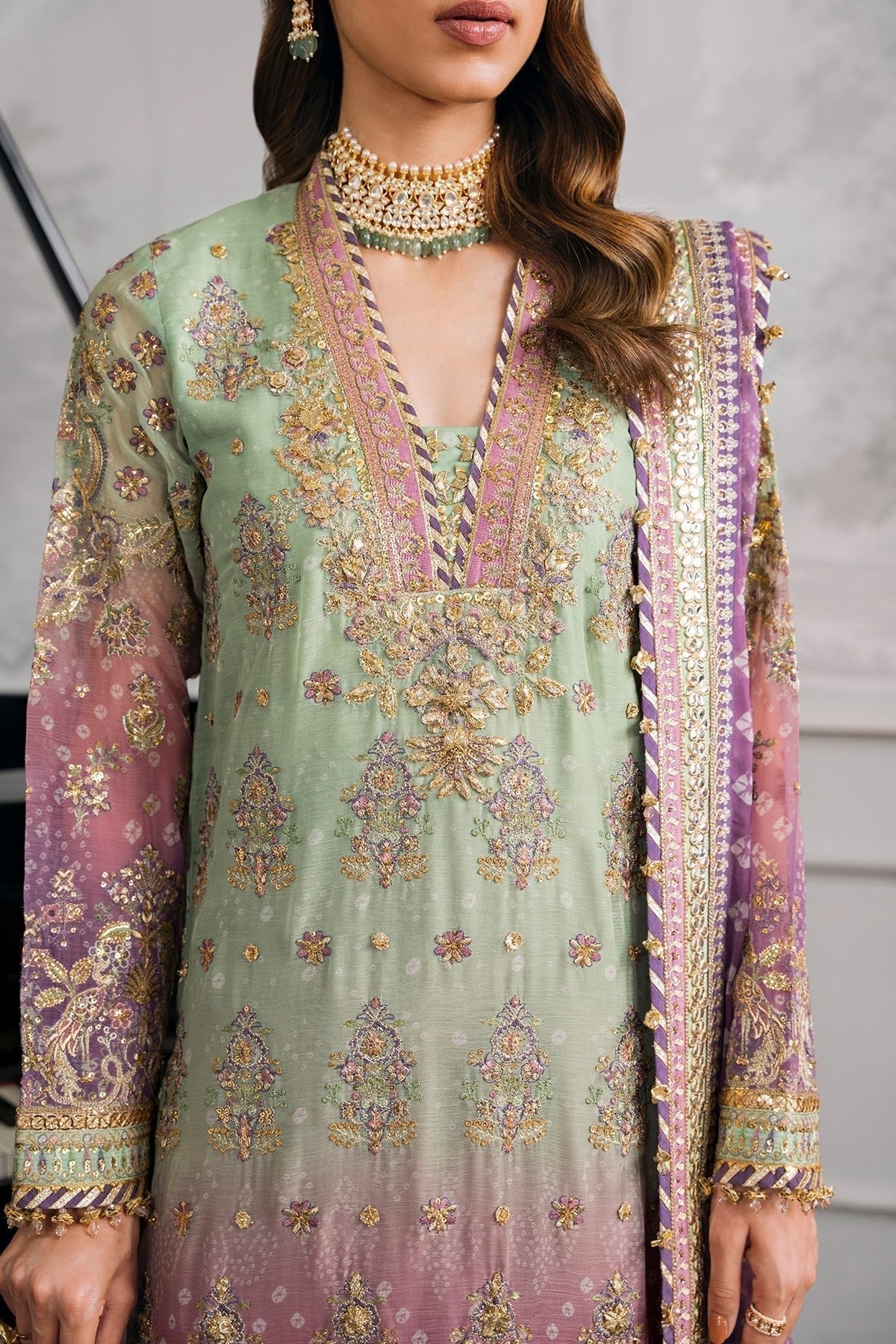 EMBROIDERED CHIFFON CH12 - 08 - NEW NAMAL PRET
