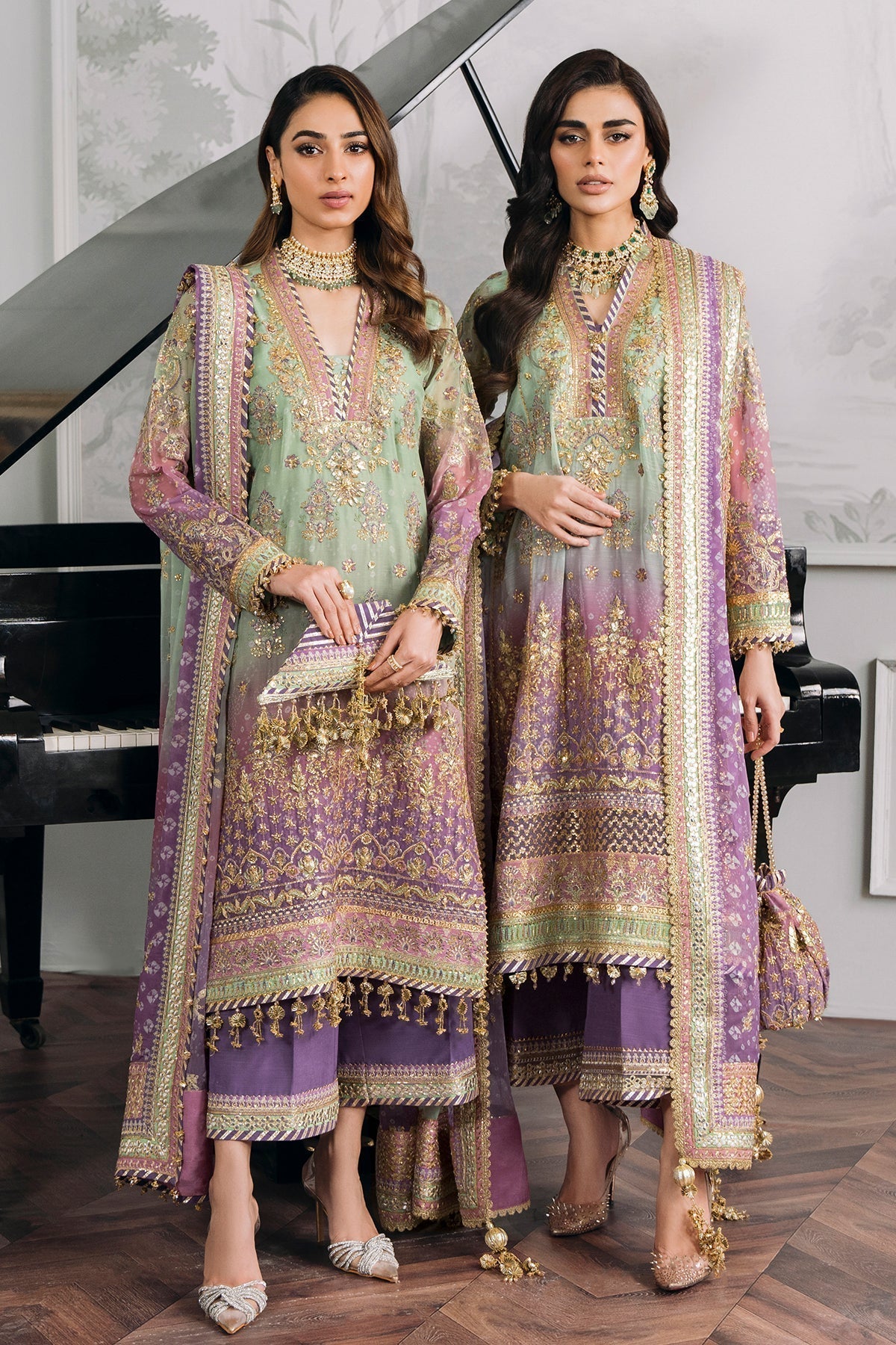 EMBROIDERED CHIFFON CH12 - 08 - NEW NAMAL PRET
