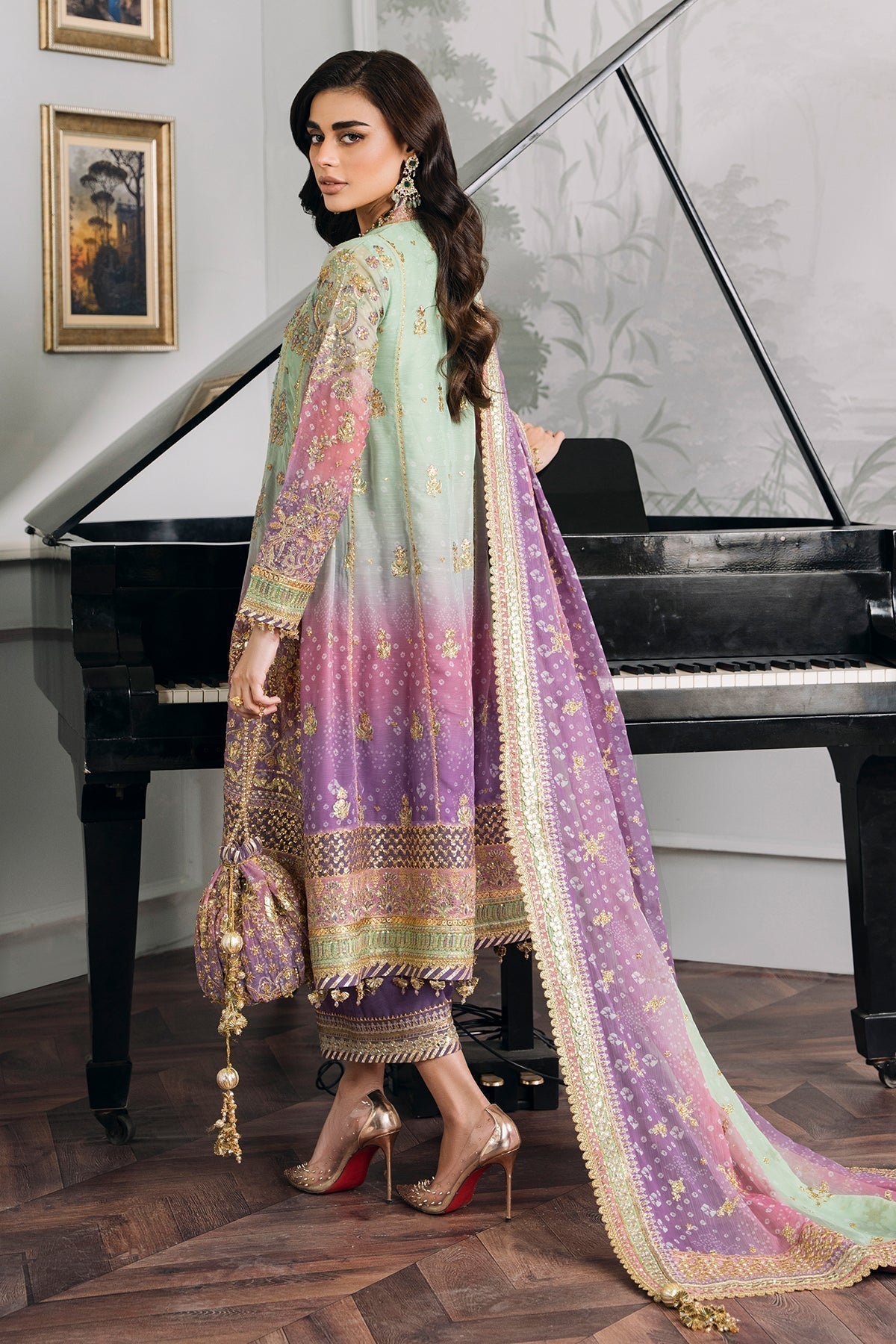 EMBROIDERED CHIFFON CH12 - 08 - NEW NAMAL PRET
