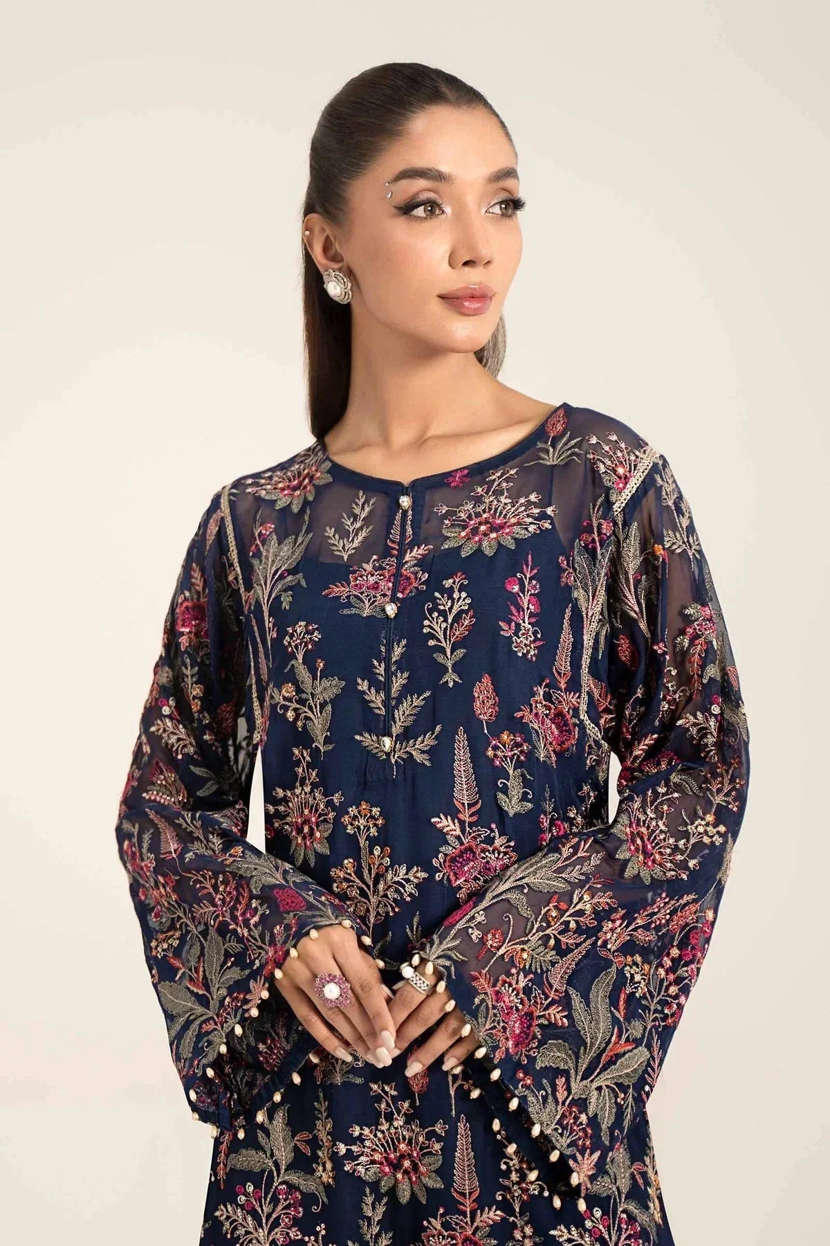 Embroidered Chiffon Fabric (1Pc) | LF - 716 - NEW NAMAL PRET