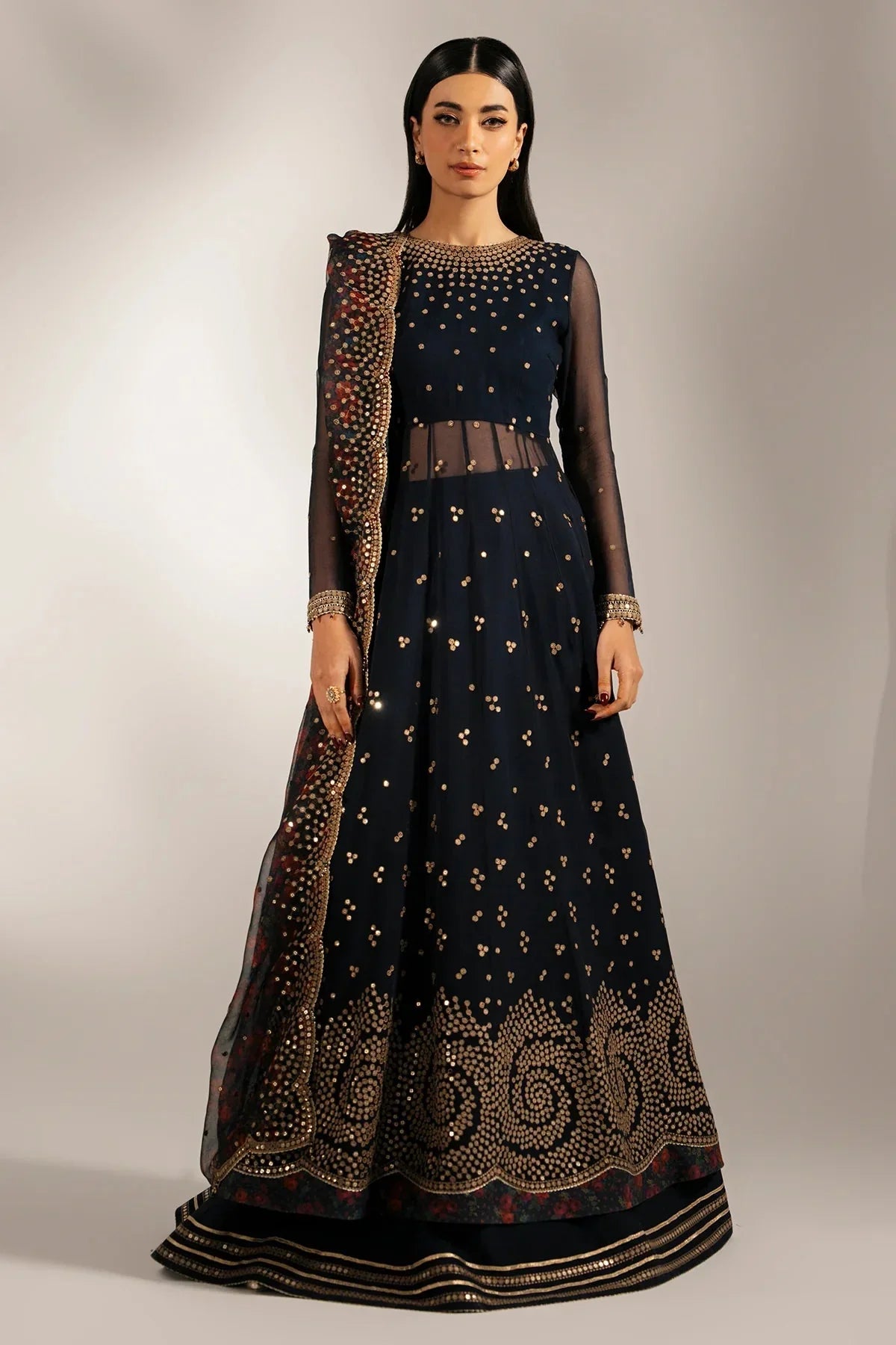 EMBROIDERED CHIFFON UC - 3073 - NEW NAMAL PRET