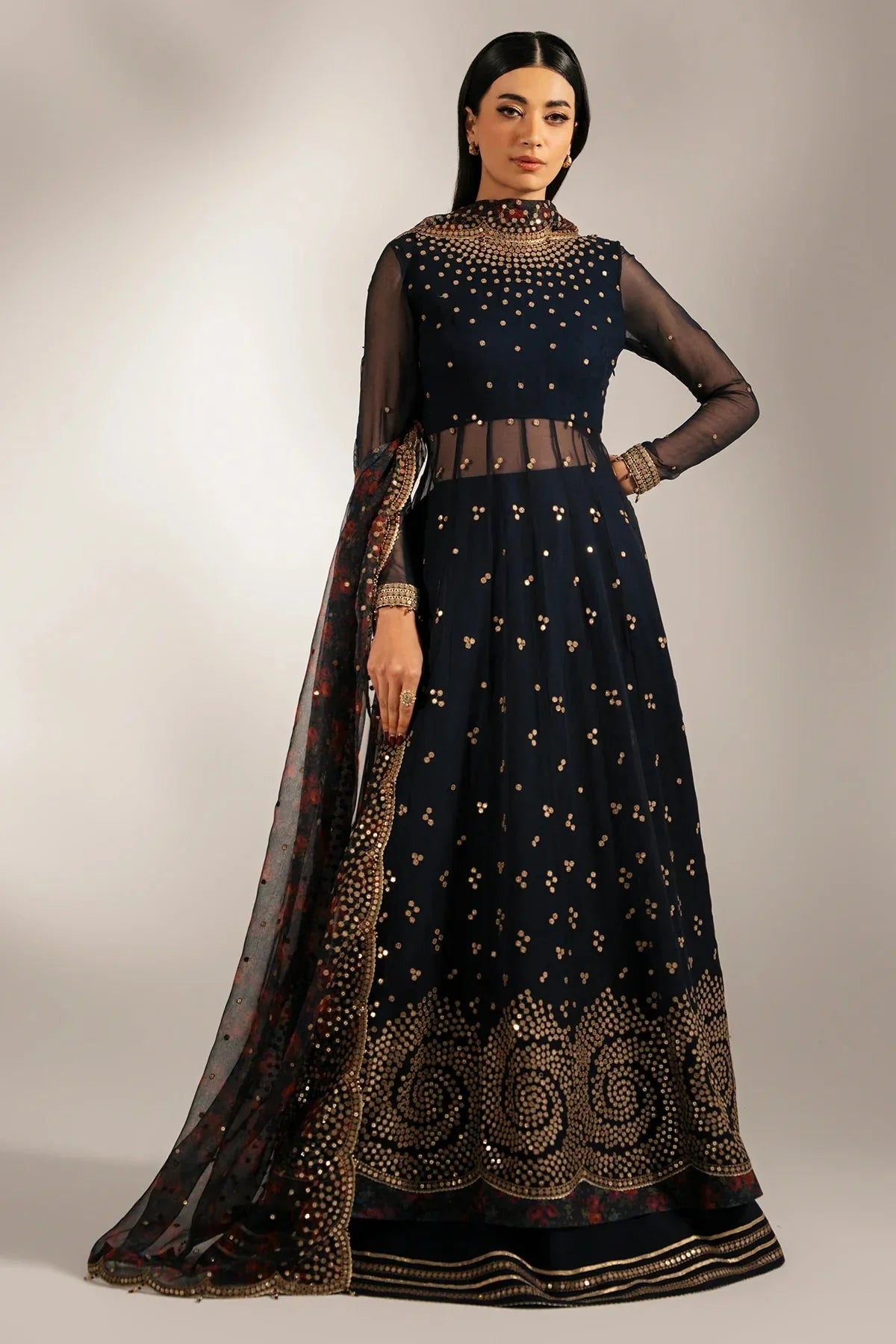 EMBROIDERED CHIFFON UC - 3073 - NEW NAMAL PRET
