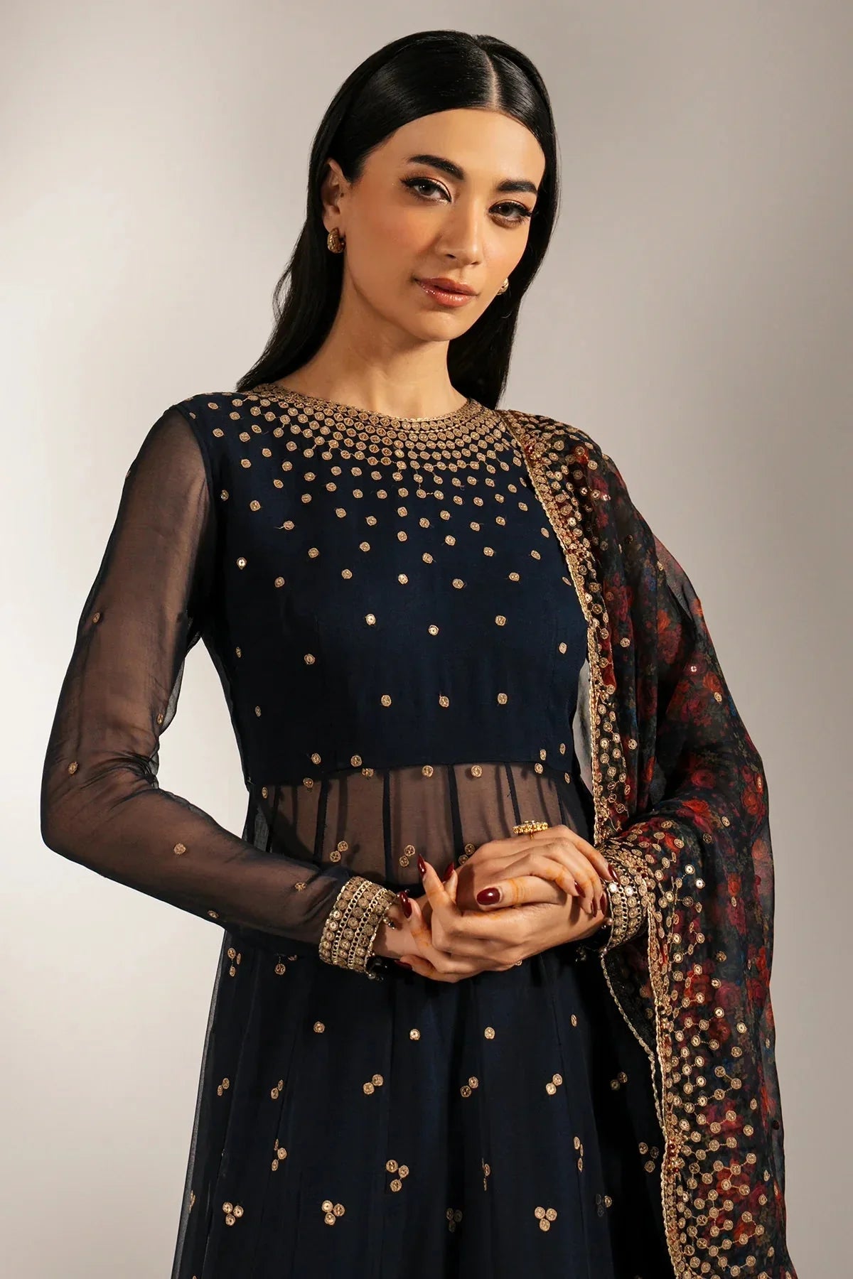 EMBROIDERED CHIFFON UC - 3073 - NEW NAMAL PRET