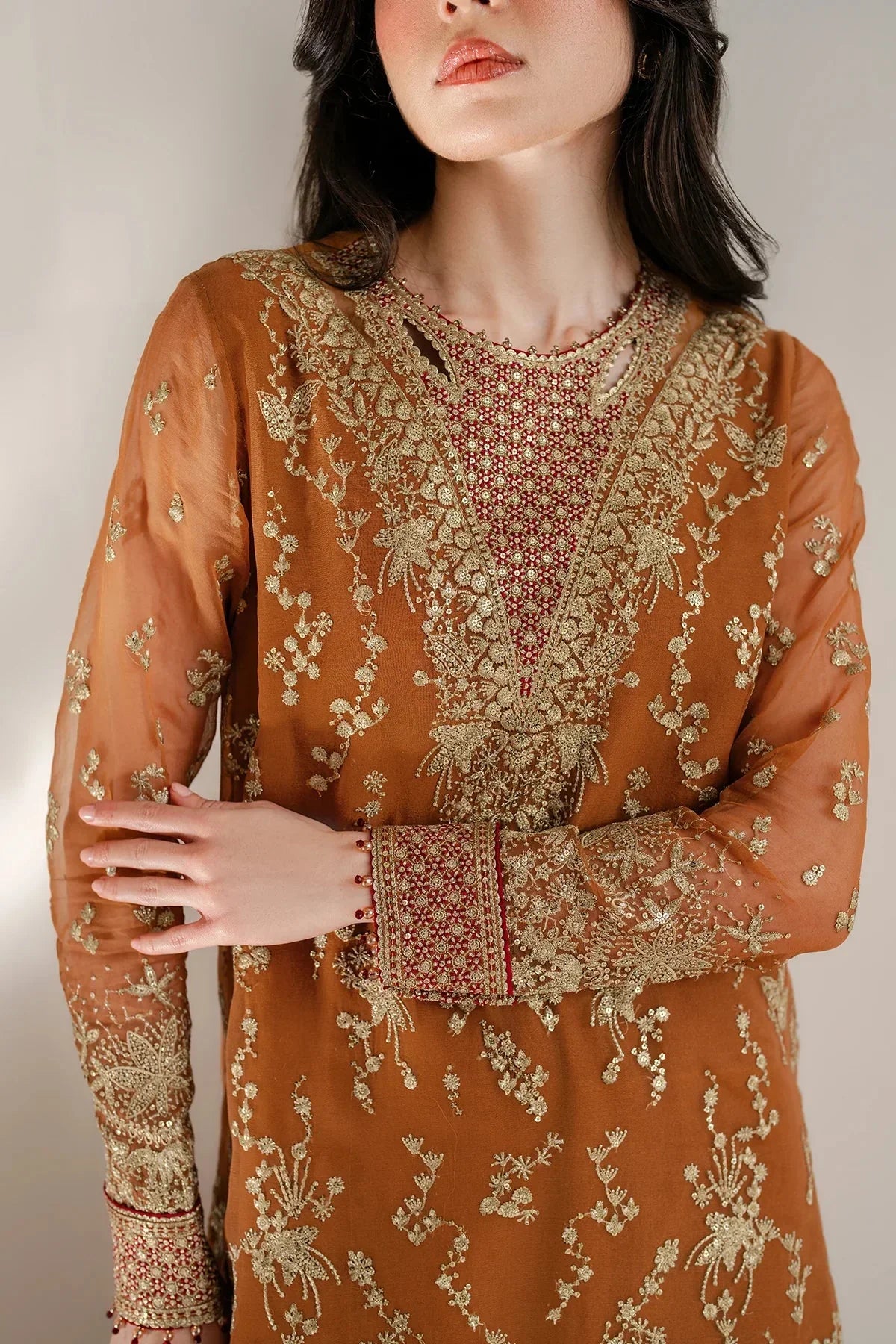 EMBROIDERED CHIFFON UC - 3077 - NEW NAMAL PRET