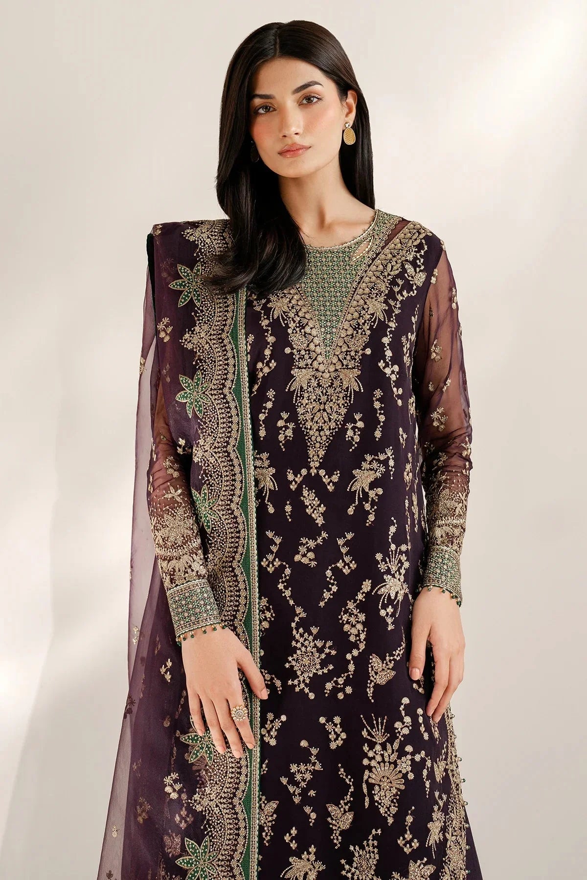 EMBROIDERED CHIFFON UC - 3078 - NEW NAMAL PRET