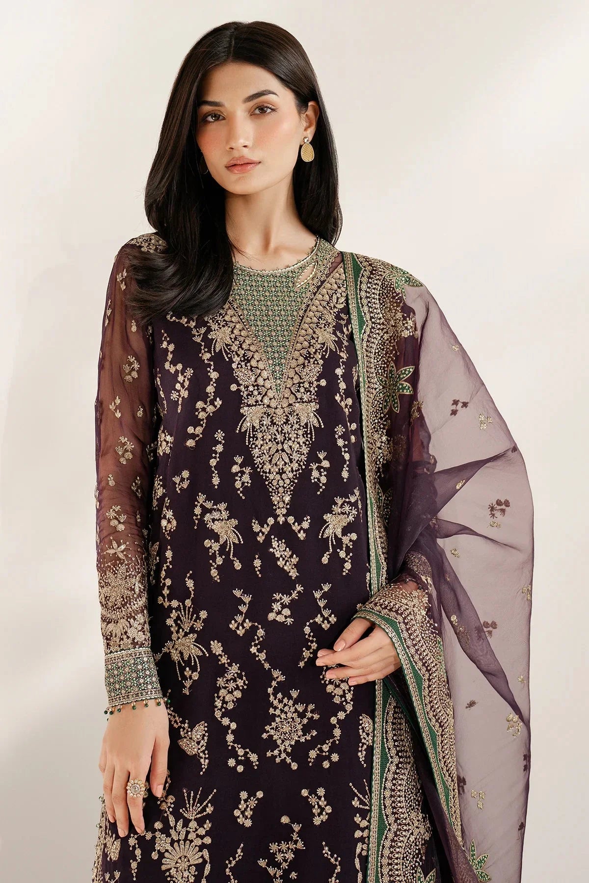 EMBROIDERED CHIFFON UC - 3078 - NEW NAMAL PRET