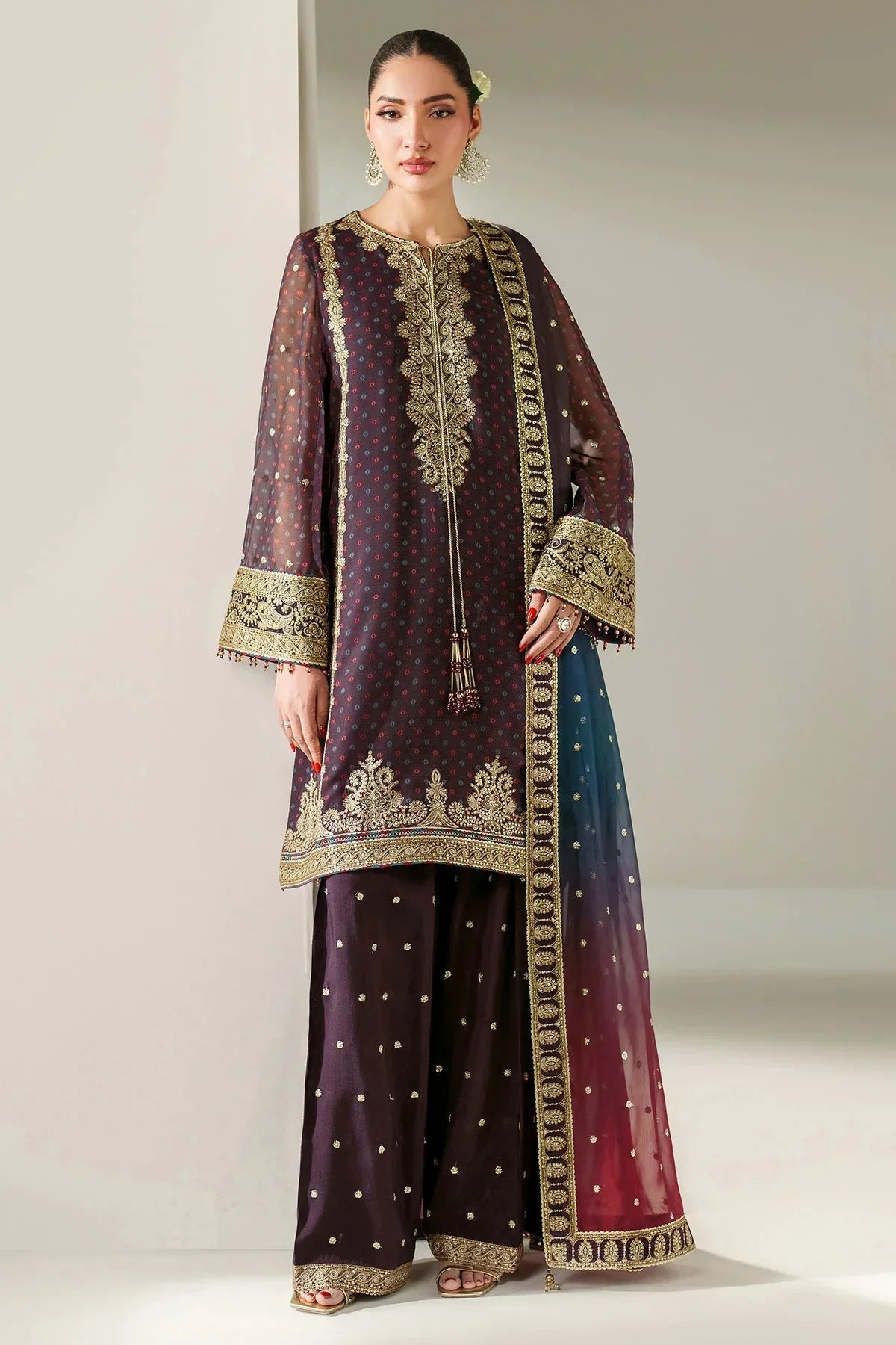EMBROIDERED CHIFFON UC - 3086 - NEW NAMAL PRET