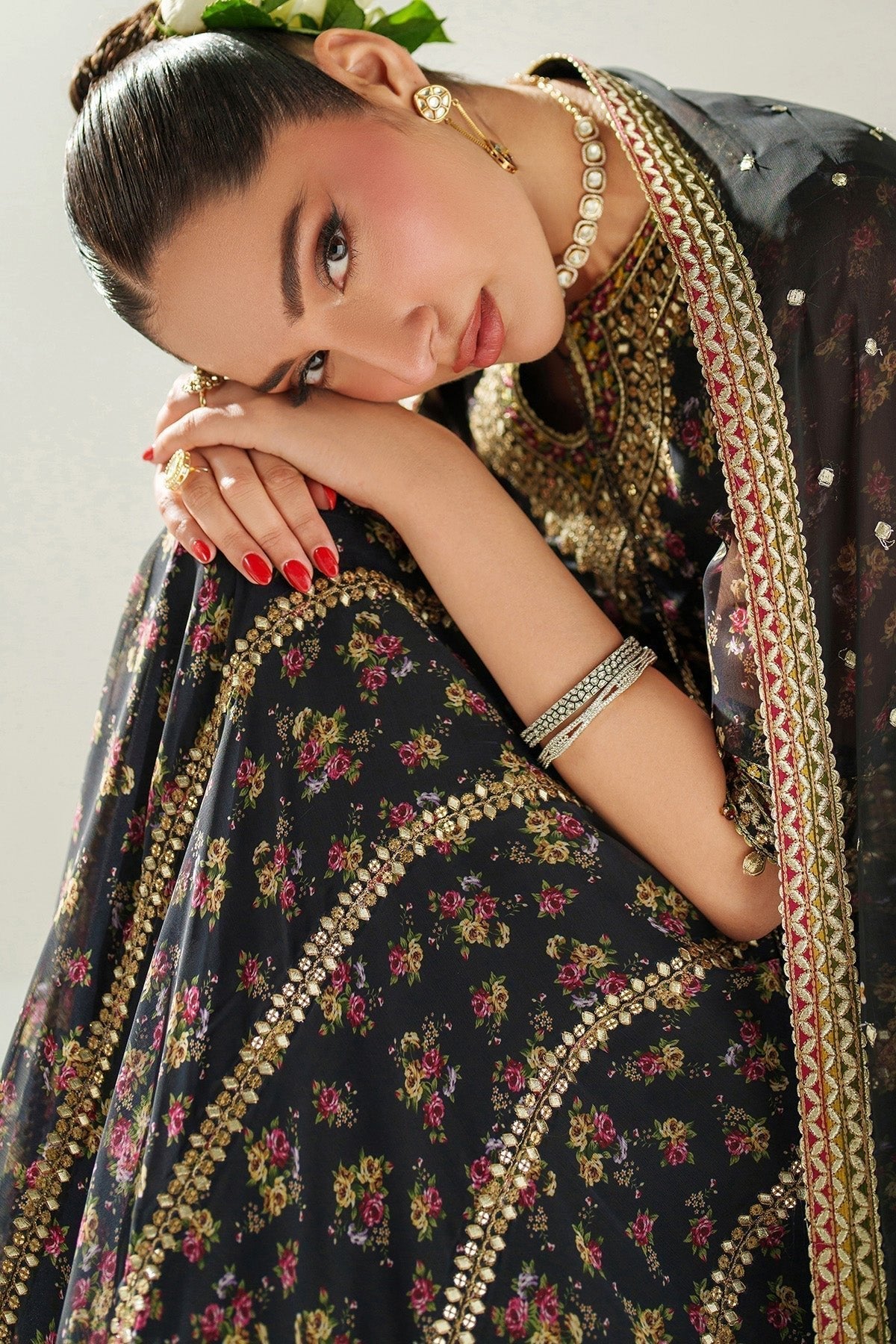 EMBROIDERED CHIFFON UC - 3091 - Namal Pret