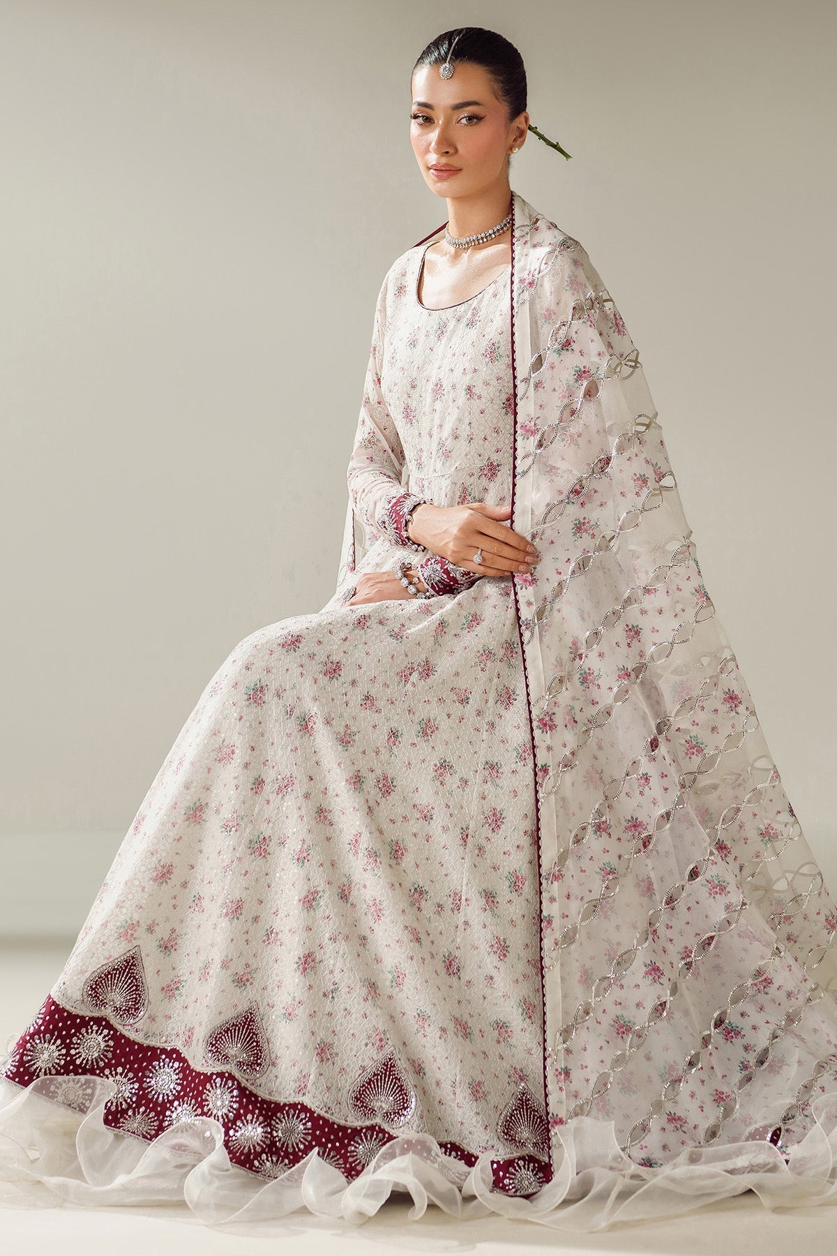 EMBROIDERED CHIFFON UC - 3094 - Namal Pret