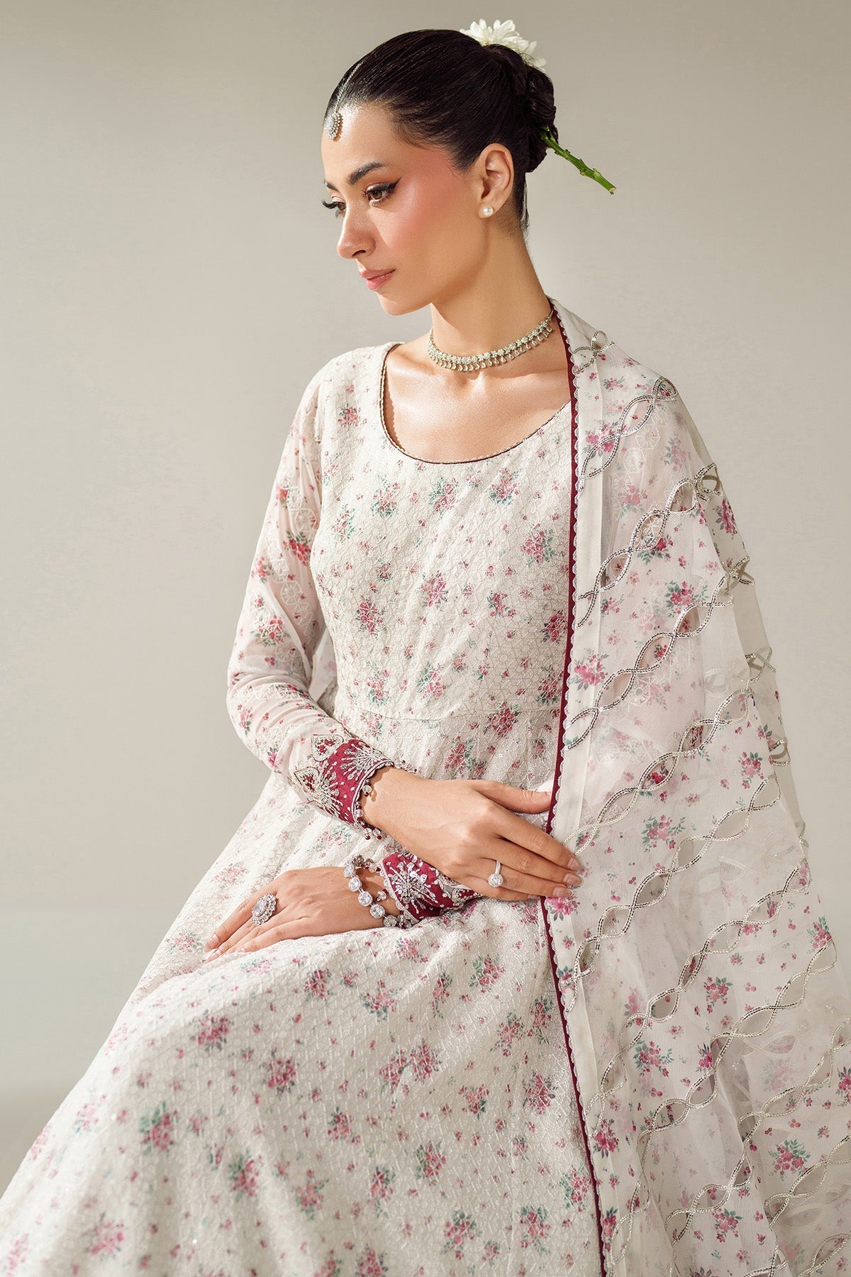 EMBROIDERED CHIFFON UC - 3094 - Namal Pret
