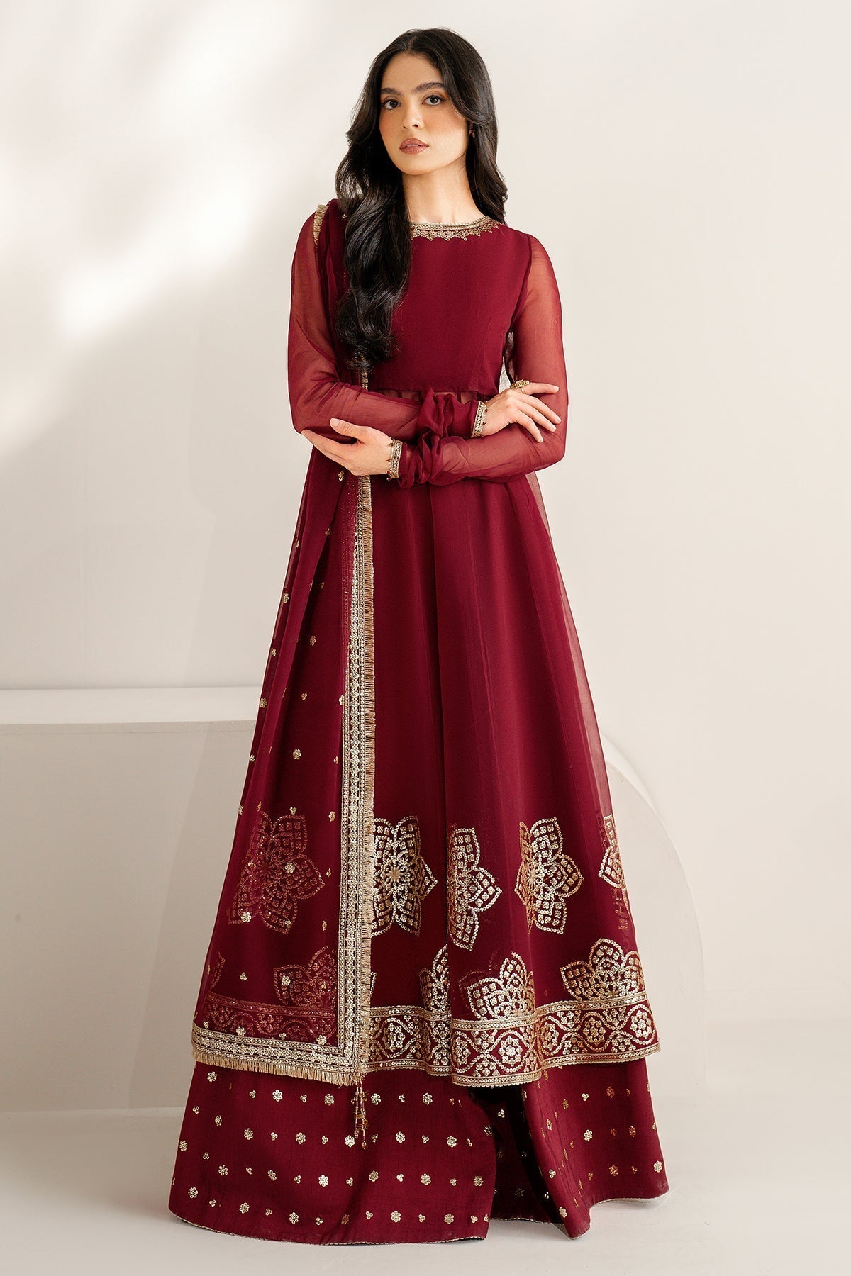 EMBROIDERED CHIFFON UC - 3098 - Namal Pret