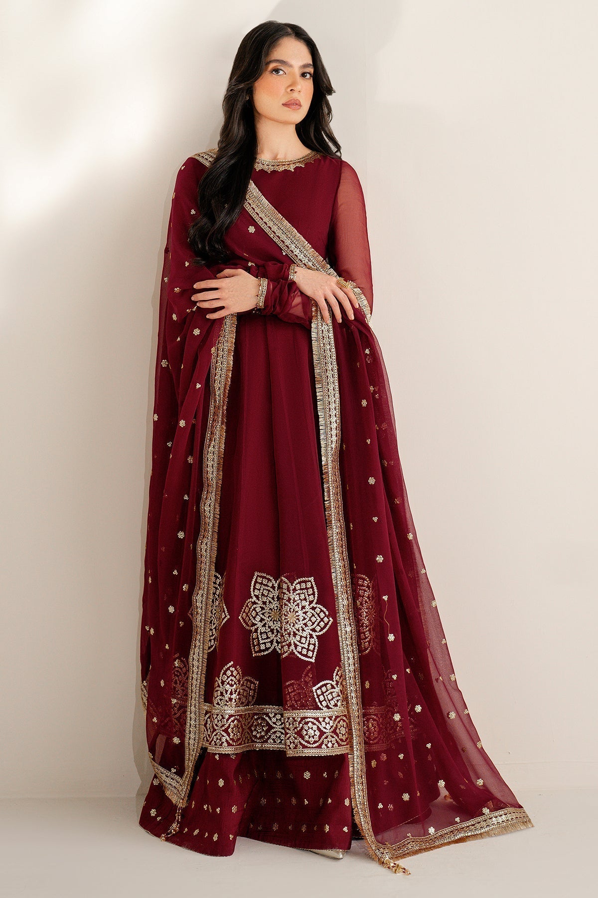EMBROIDERED CHIFFON UC - 3098 - Namal Pret
