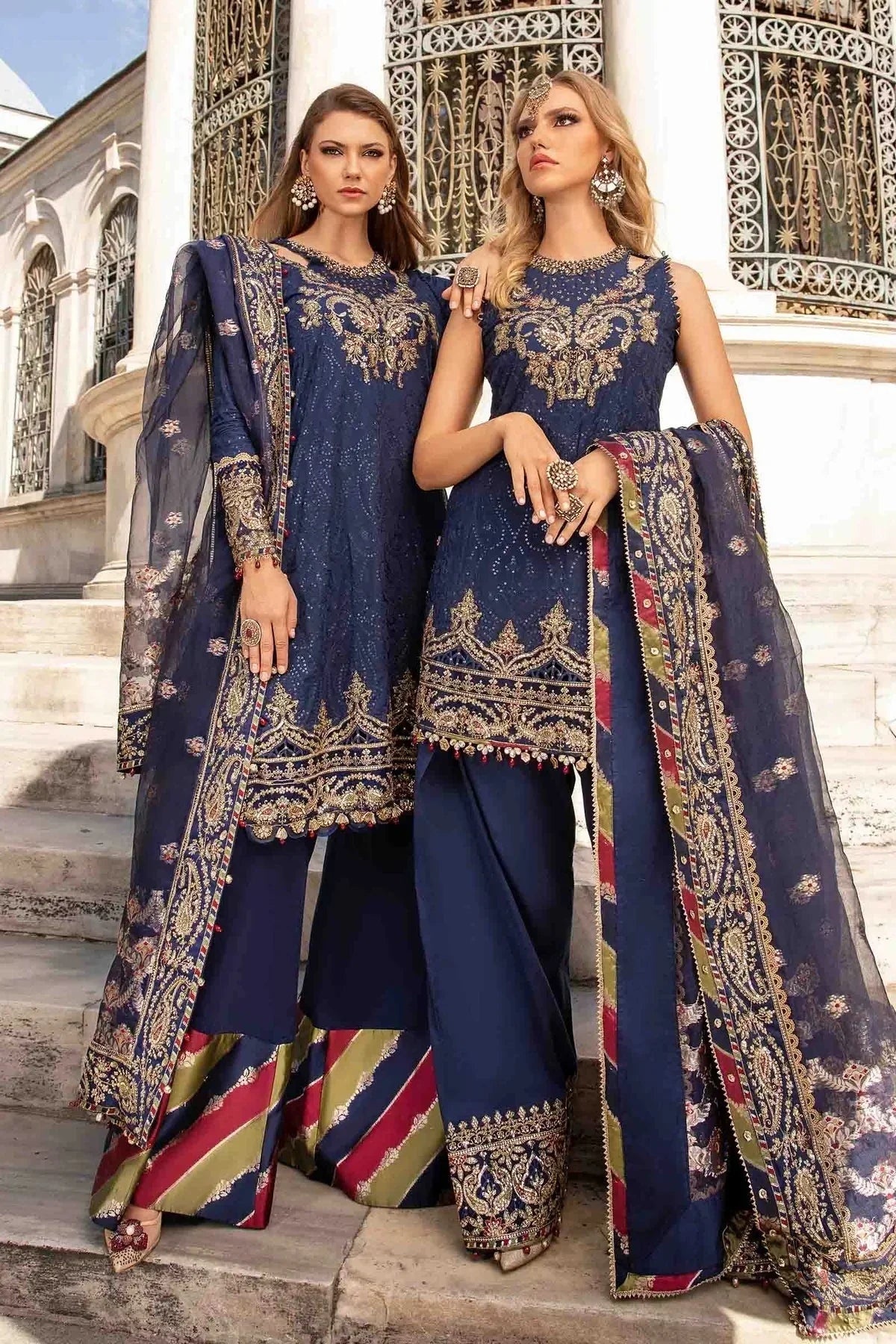 Embroidered Cotton Satin Suit | CST - 804 - NEW NAMAL PRET