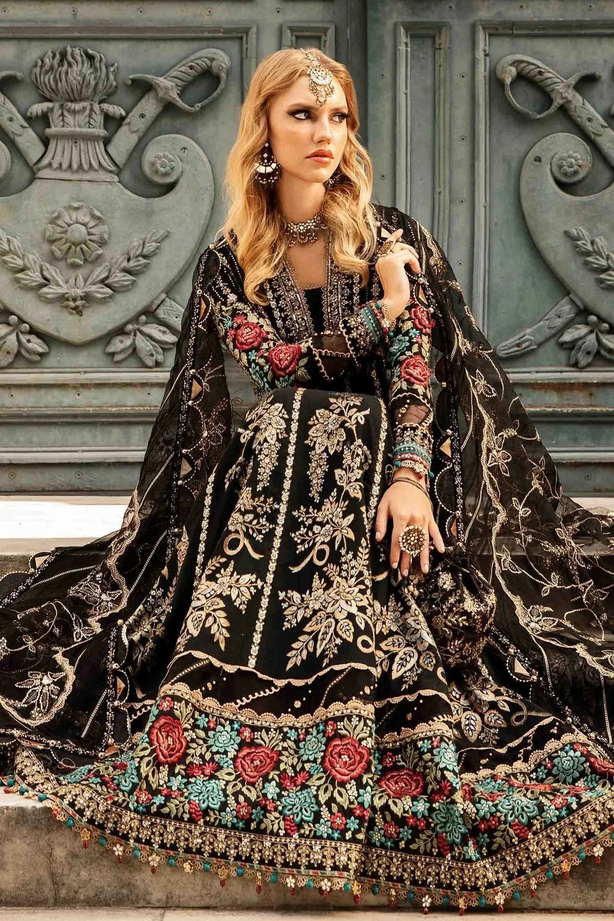 Embroidered Cotton Satin Suit | CST - 806 - NEW NAMAL PRET