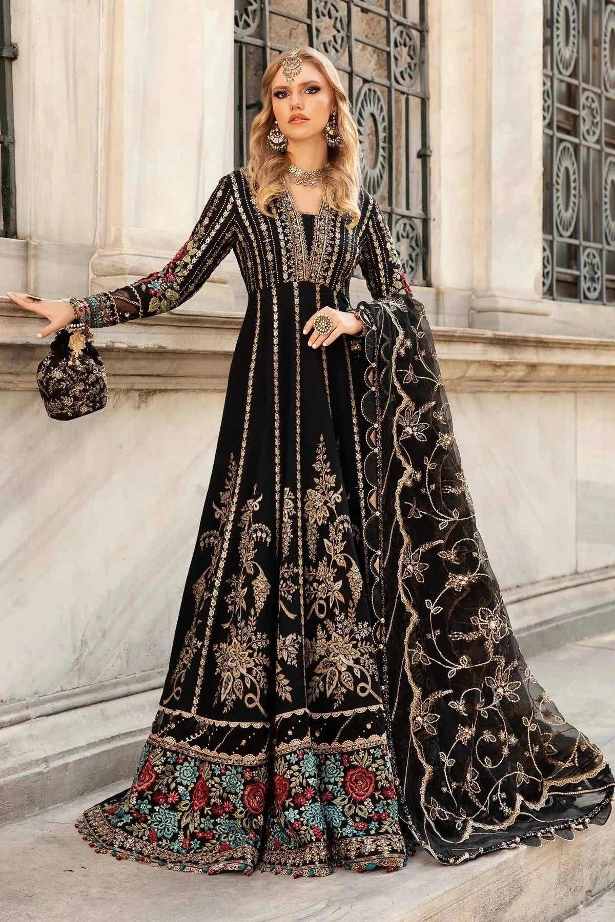 Embroidered Cotton Satin Suit | CST - 806 - NEW NAMAL PRET