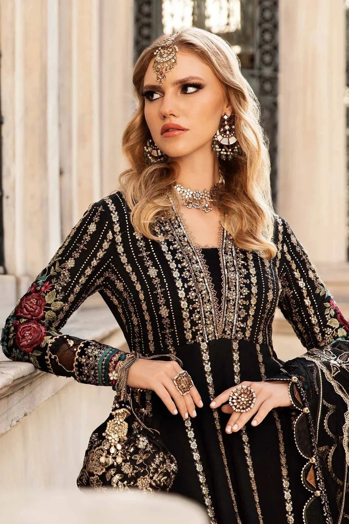 Embroidered Cotton Satin Suit | CST - 806 - NEW NAMAL PRET