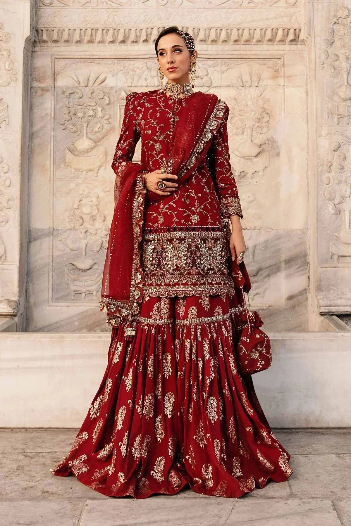 Embroidered Cotton Satin Suit | CST - 807 - NEW NAMAL PRET