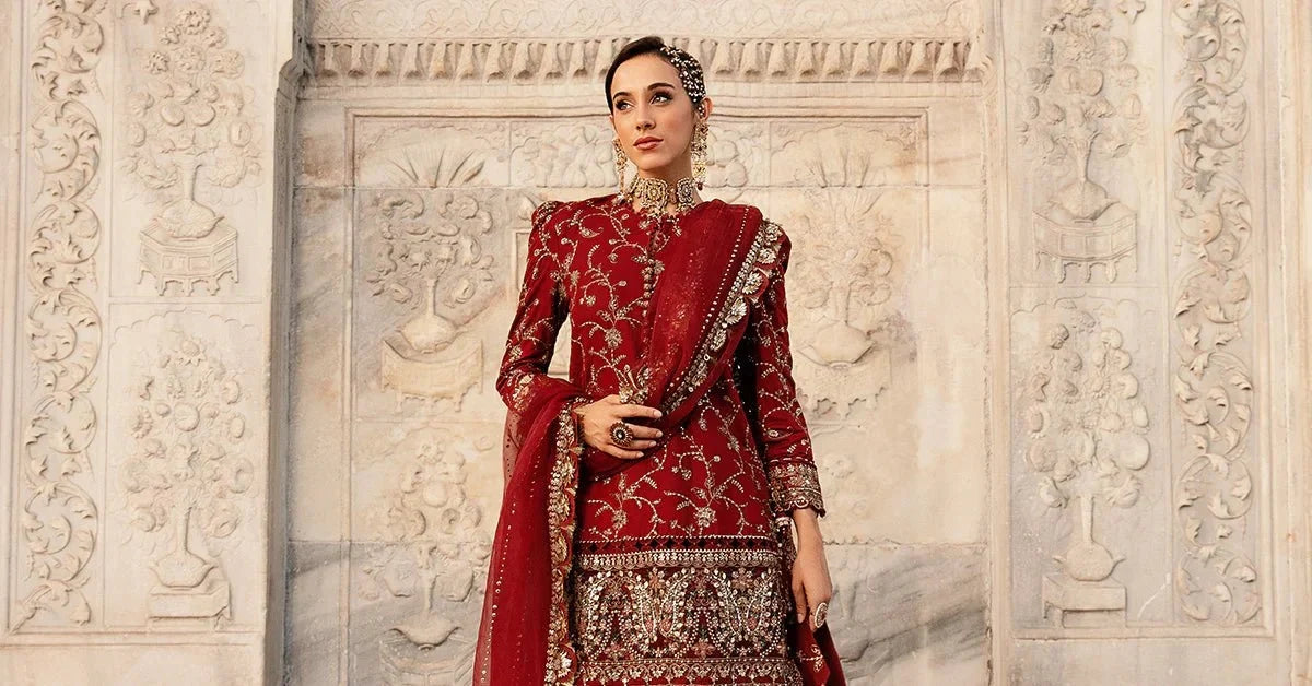 Embroidered Cotton Satin Suit | CST - 807 - NEW NAMAL PRET