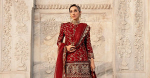 Embroidered Cotton Satin Suit | CST - 807 - NEW NAMAL PRET