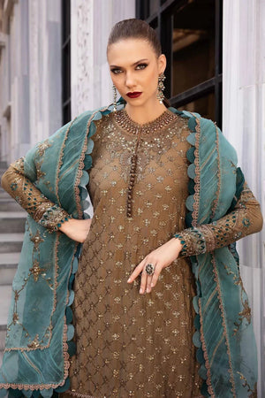Embroidered Cotton Satin Suit | CST - 808 - NEW NAMAL PRET