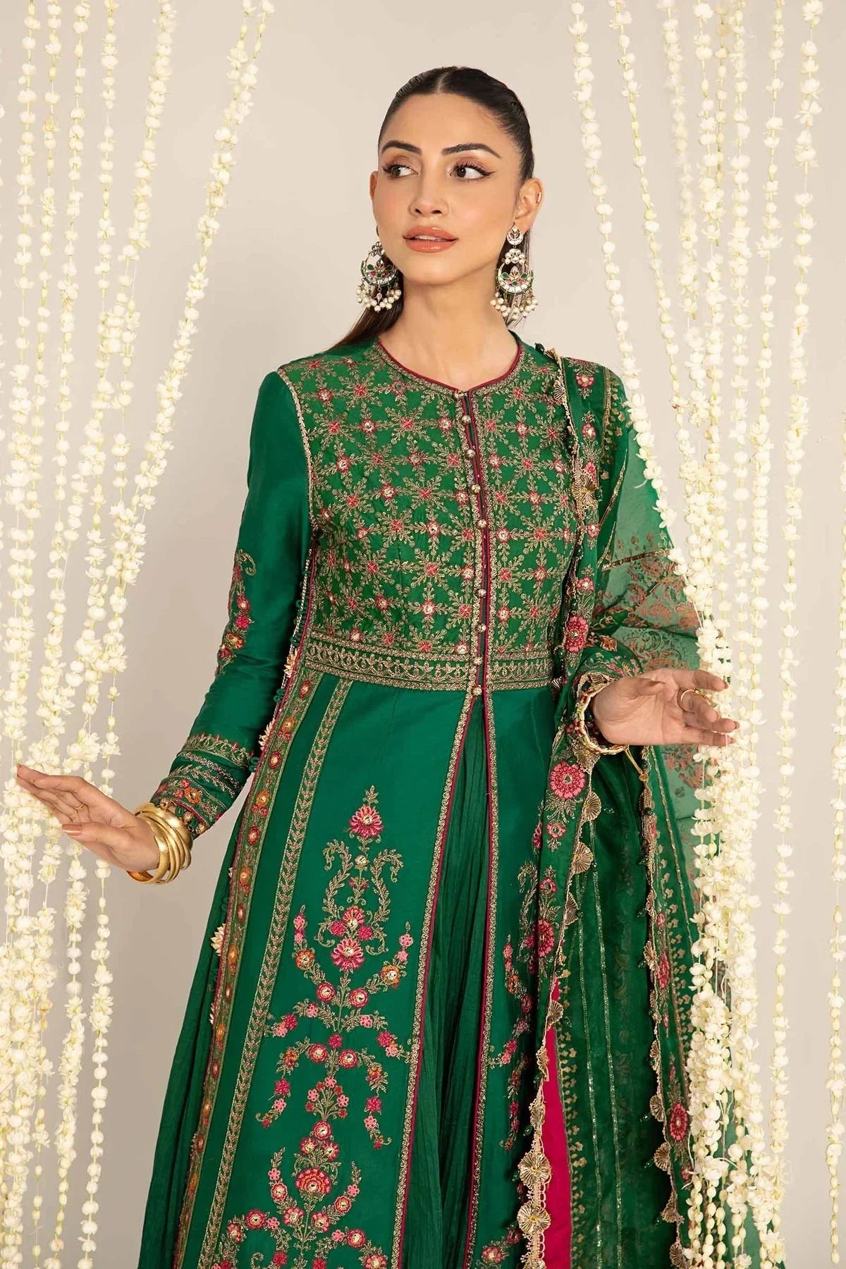 Embroidered Cotton Satin Suit | CST - 811 - NEW NAMAL PRET