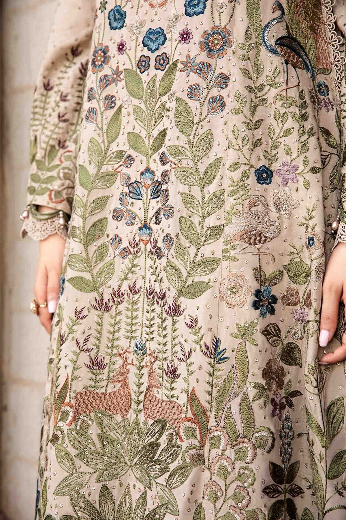 Embroidered Linen Suit | DL - 1211 - NEW NAMAL PRET