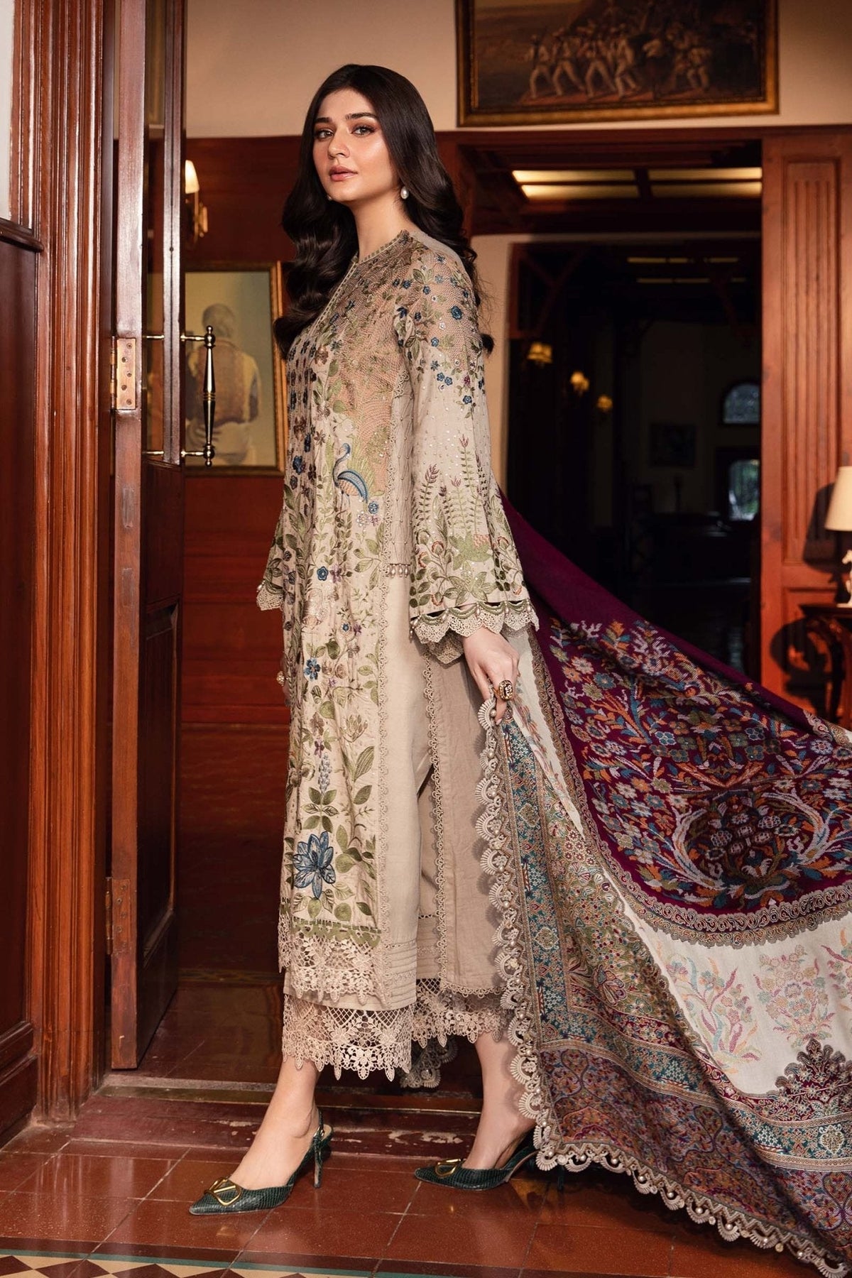 Embroidered Linen Suit | DL - 1211 - NEW NAMAL PRET