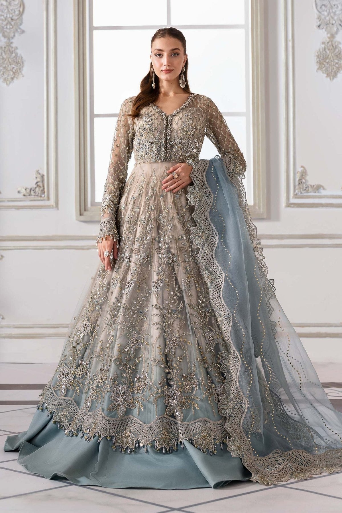Embroidered Net Suit | BD - 3002 - NEW NAMAL PRET