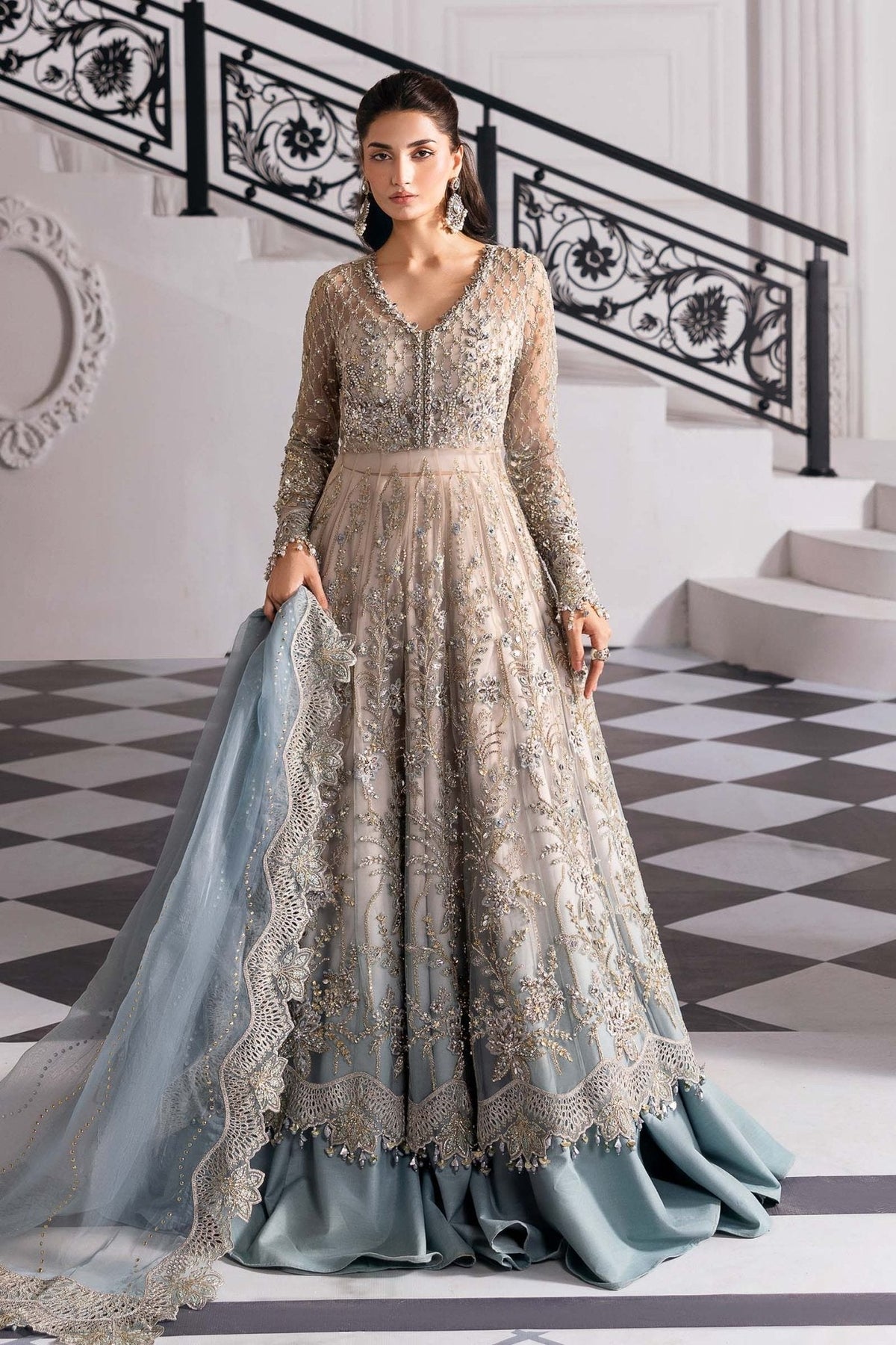 Embroidered Net Suit | BD - 3002 - NEW NAMAL PRET