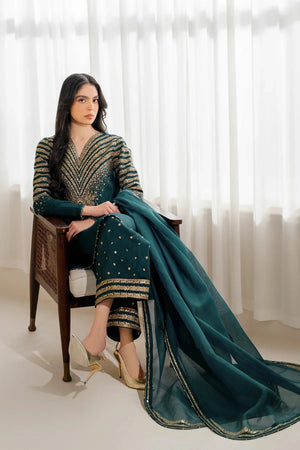 Embroidered Raw Silk UR - 7056 - NEW NAMAL PRET