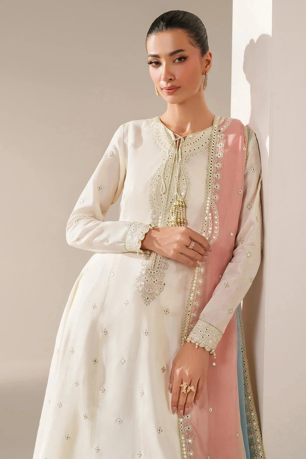 Embroidered Raw Silk UR - 7059 - NEW NAMAL PRET