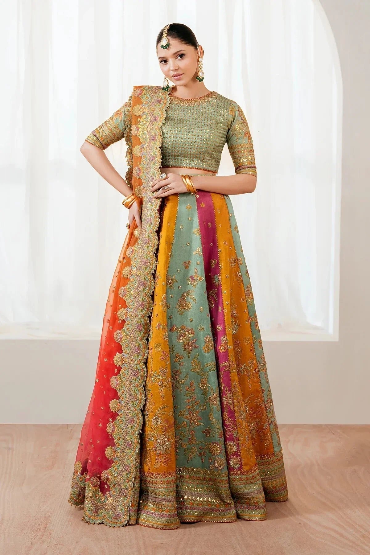 EMBROIDERED SILK UF - 4036 - NEW NAMAL PRET