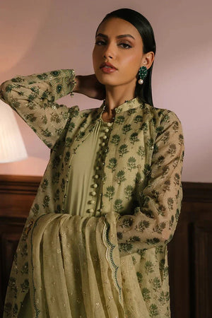GLEAMING GOLD - 4PC NET EMBROIDERED SUIT - NEW NAMAL PRET