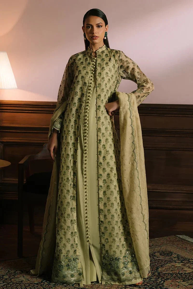 GLEAMING GOLD - 4PC NET EMBROIDERED SUIT - NEW NAMAL PRET