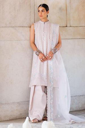 HUSHED MAUVE - 3PC EMBROIDERED LAWN SUIT - NEW NAMAL PRET